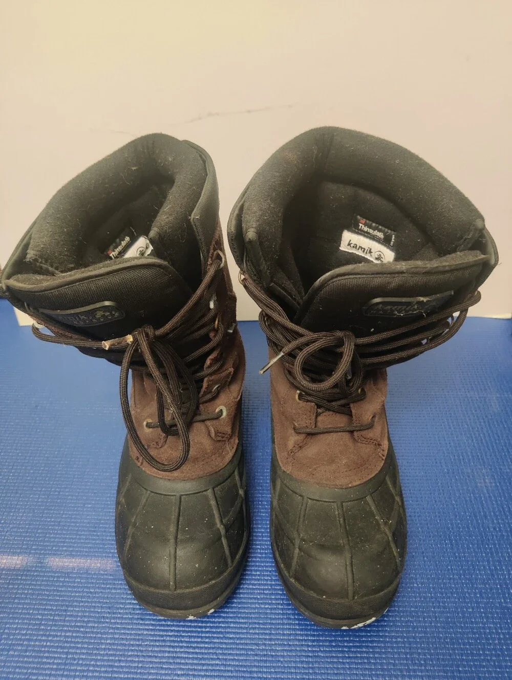 Kamik Brown and Black Waterproof Men's Snow Boots